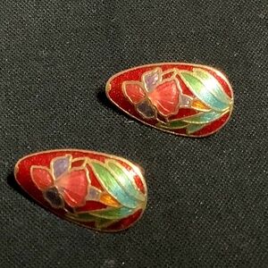 Vintage Enamel Earrings